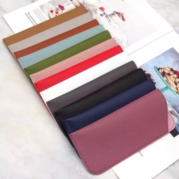 Leather Glasses Bag Protective Sunglasses Pouch Cover Reading Eyeglasses Eyewear - Image 2