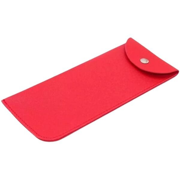 Pu Leather Glasses Pouch Case Snap Closure Soft Sunglasses Reading Glasses Holder - Image 2