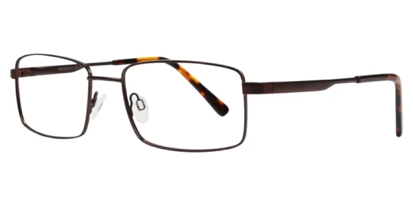 Meridian Eyewear Rialto Stainless Steel Bow Temples - C1 Matt Brown