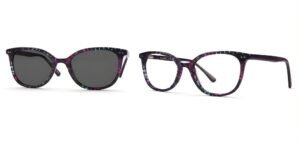 Retro 394 C2 Purple Optical Glasses + Retro 032 C2 Purple Sunglasses Bundle