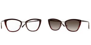 Paul Costelloe 5214 C1 Burgundy Optical Glasses + Paul Costelloe 85 C1 Burgundy Sunglasses Bundle