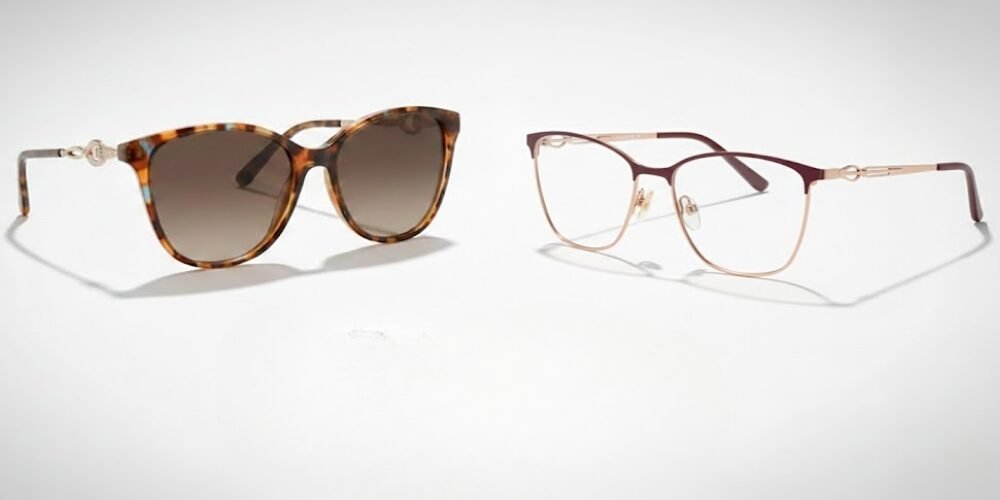 Freya Evelyn C3 Burgundy Optical Glasses + Freya 013 C2 Amber Mottle Sunglasses Bundle